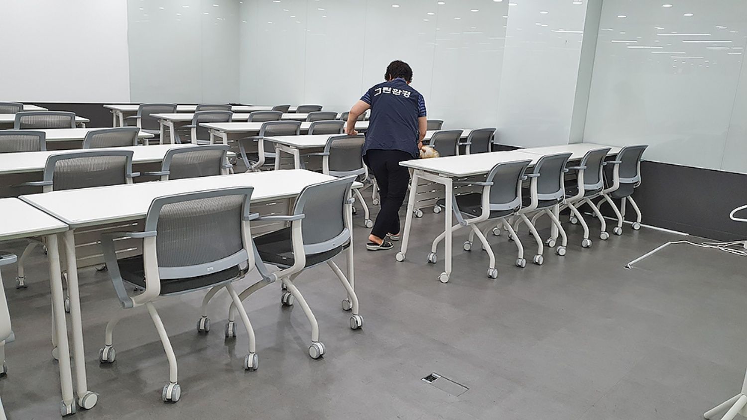 청라 오피스 유리창 청소