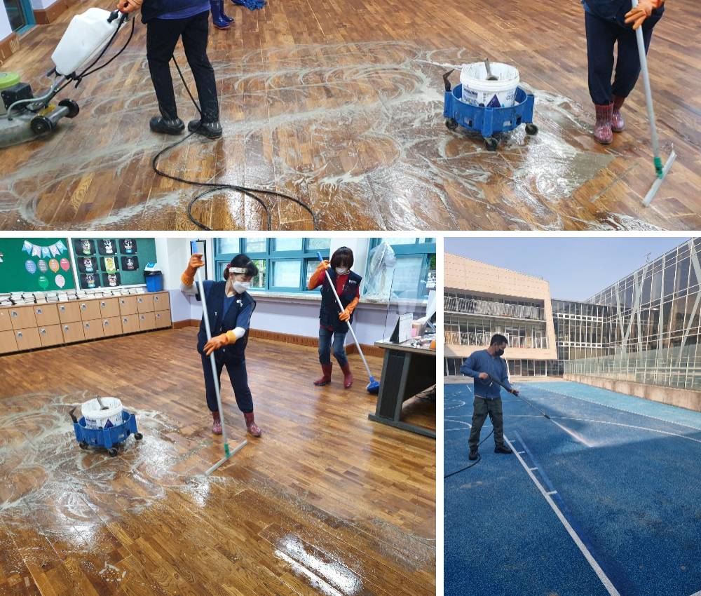 인천 하대원 학교청소 방학동안 진행 했습니다. 관한 작업사진입니다.