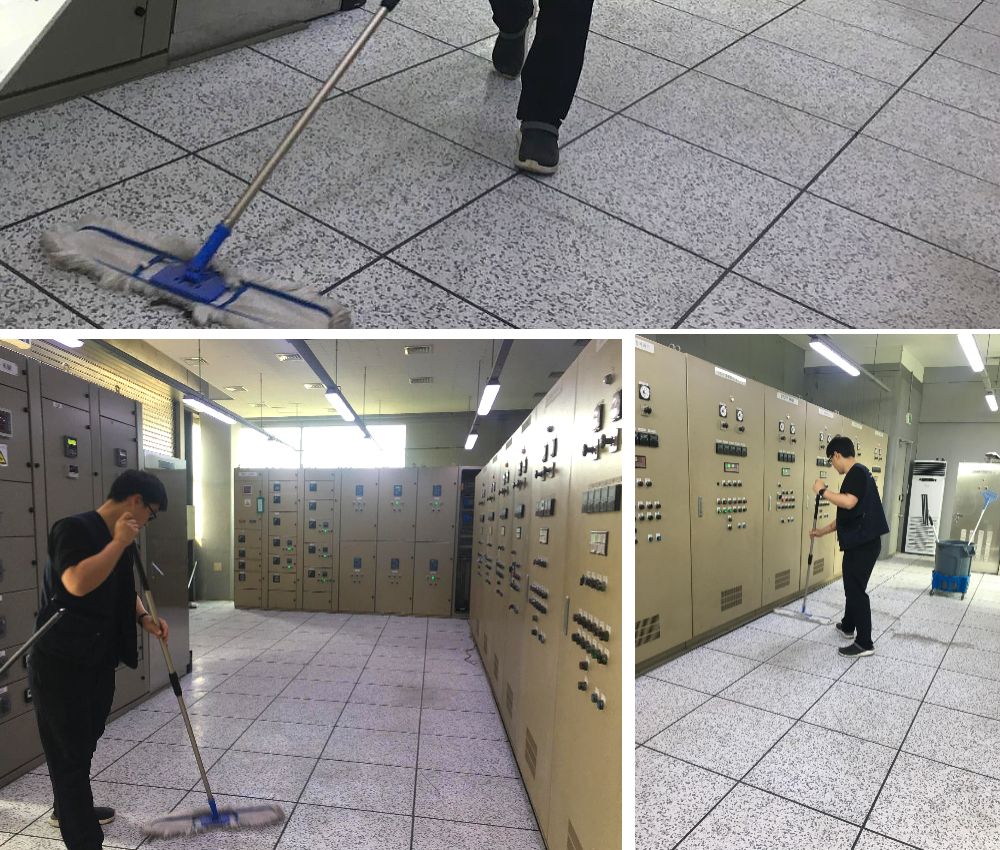 송도 전산실 청소 - 화재로부터 안전한 데이터 환경 유지 관한 작업사진입니다.