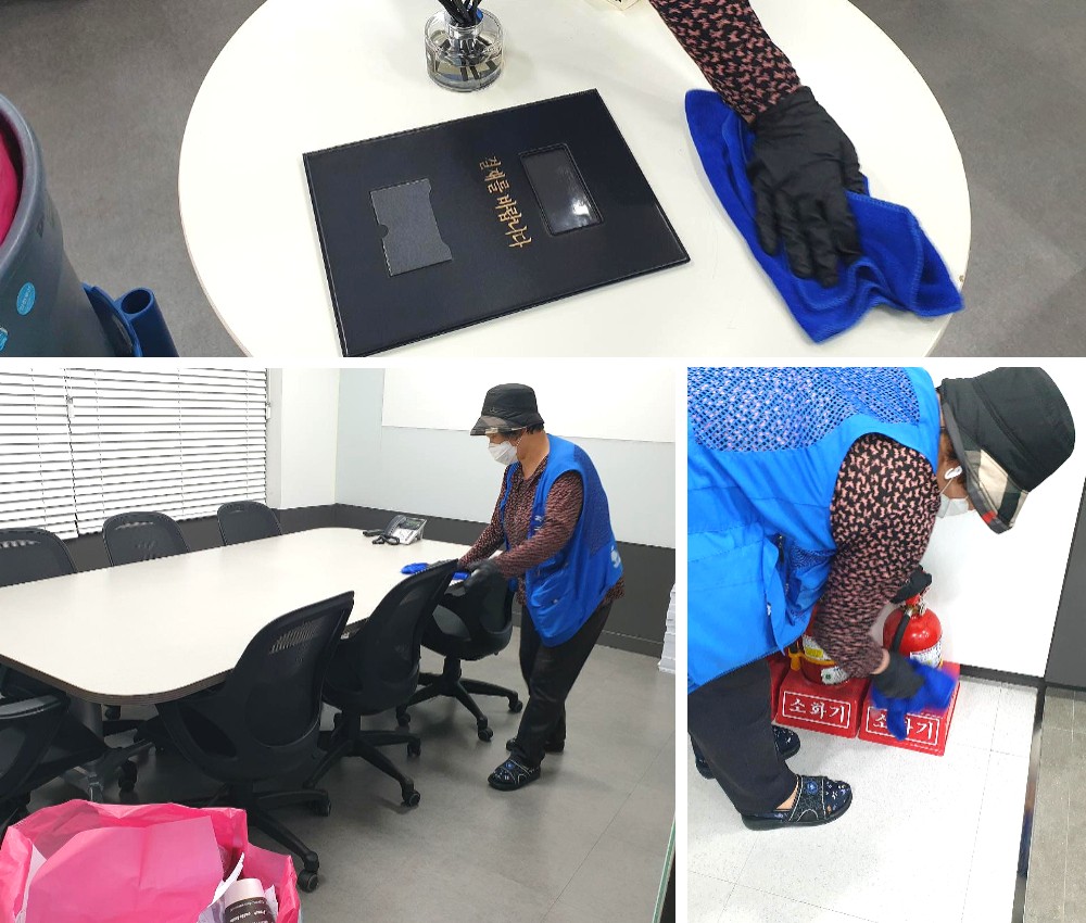 송도 사무실 정기청소 - 100평과 200평, 깨끗한 환경을 유지합니다 관한 작업사진입니다.